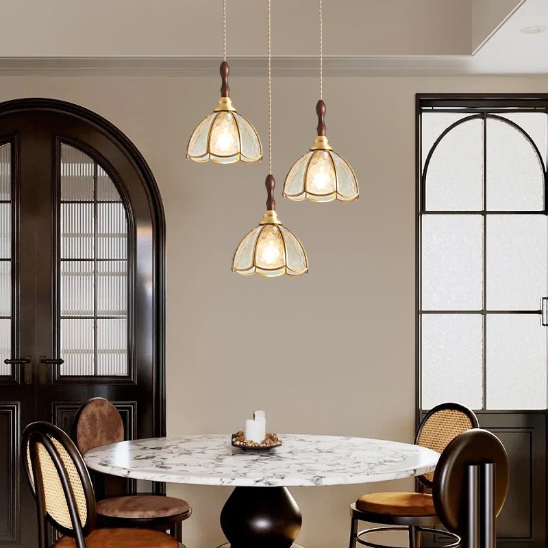Floraner hanglamp van messing en glas