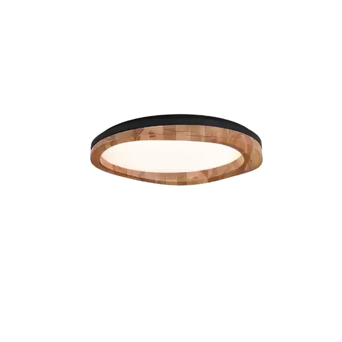 Artalis walnoothout vlakke plafondlamp