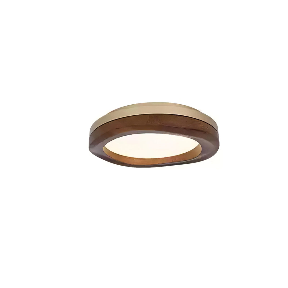 Artalis walnoothout vlakke plafondlamp
