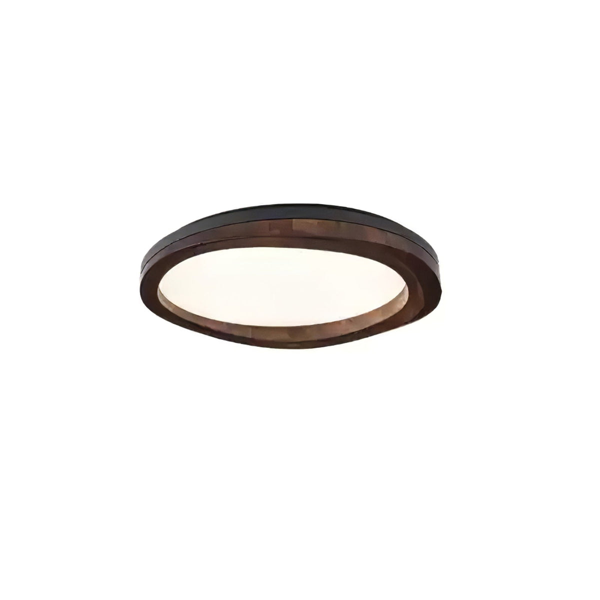 Artalis walnoothout vlakke plafondlamp
