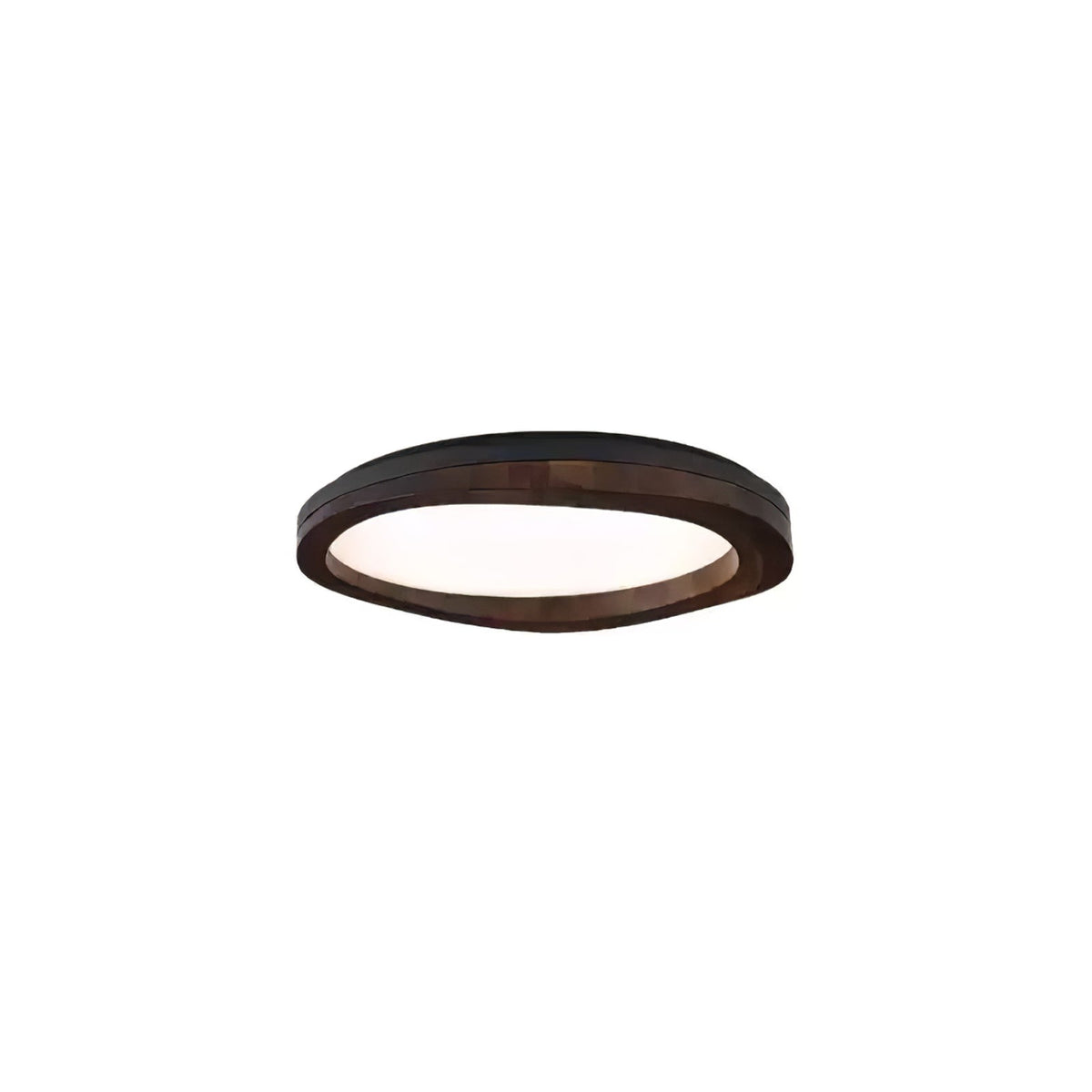 Artalis walnoothout vlakke plafondlamp