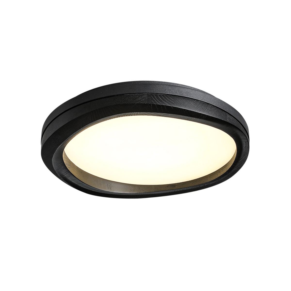 Artalis walnoothout vlakke plafondlamp
