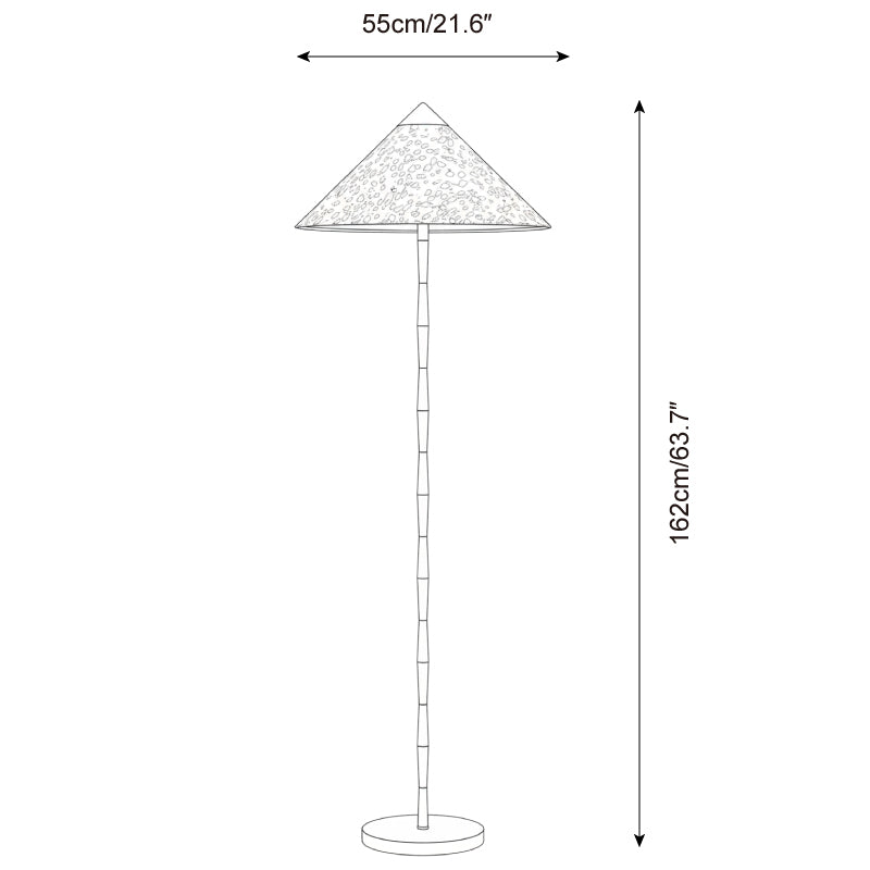Burlwood vloerlamp
