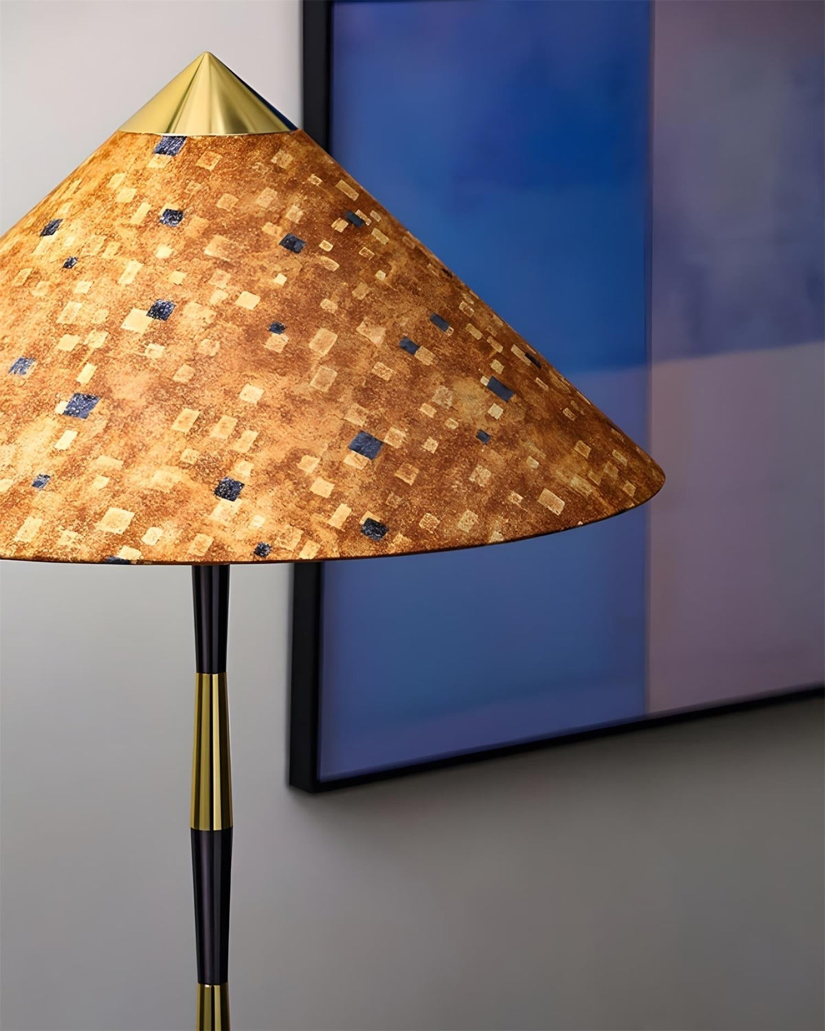 Burlwood vloerlamp