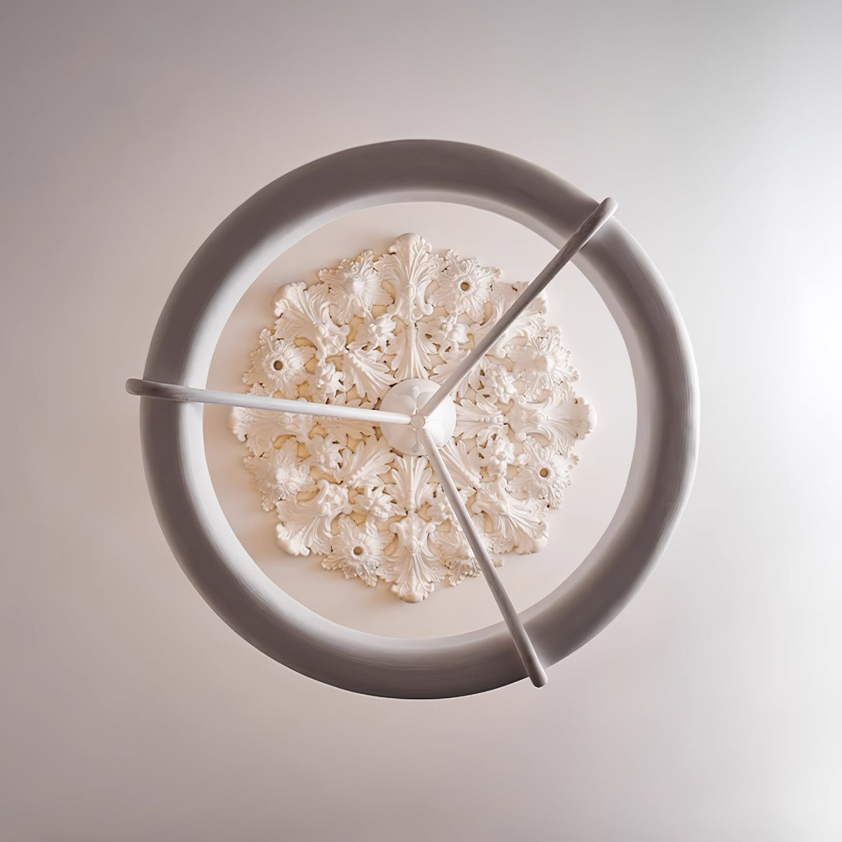 Eixor kroonluchter gips wit bloemvorm minimalistisch