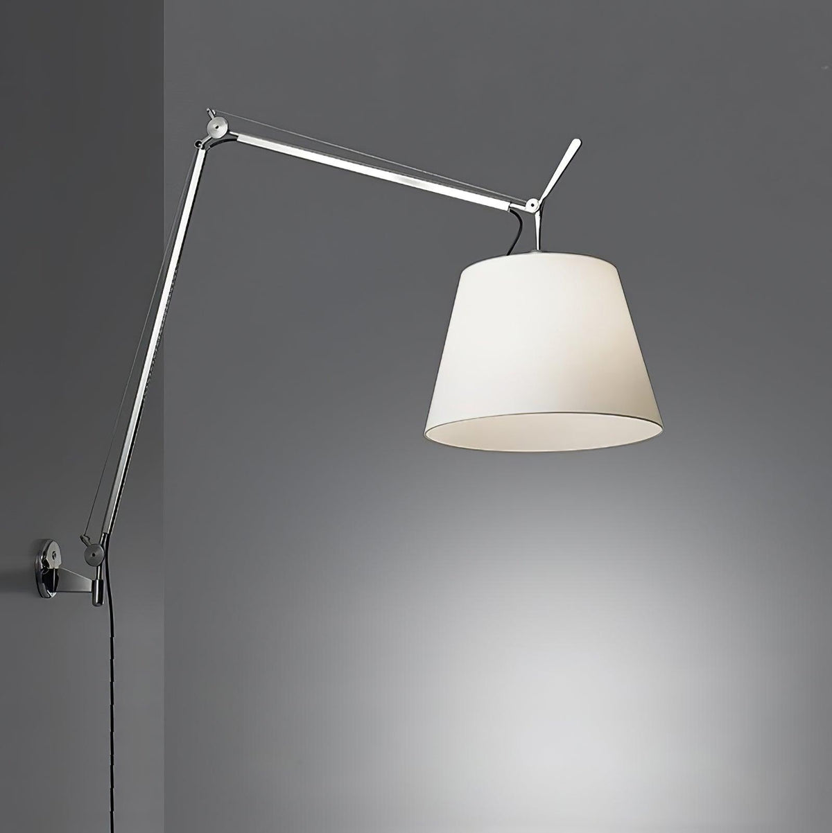 Elvinir Rocker Moderne wandlamp met stoffen kap