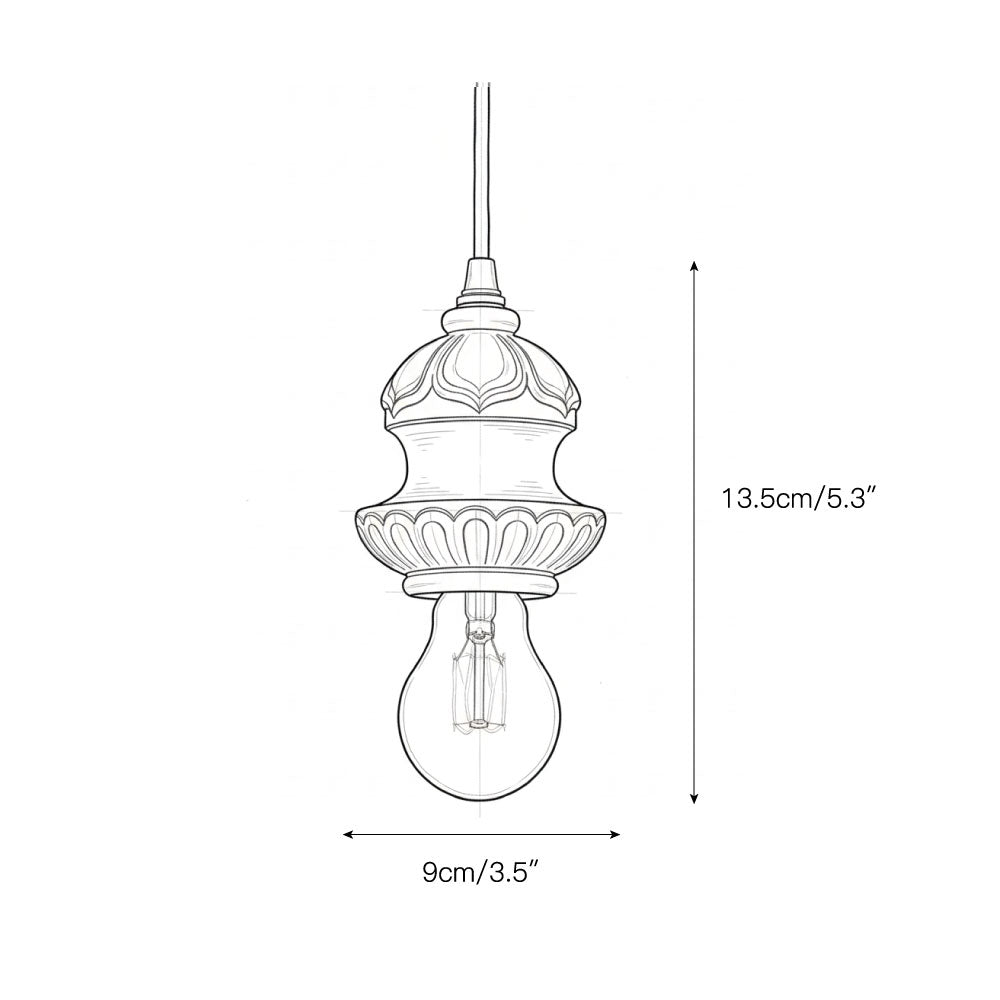 Vornel houten hanglamp met zwang