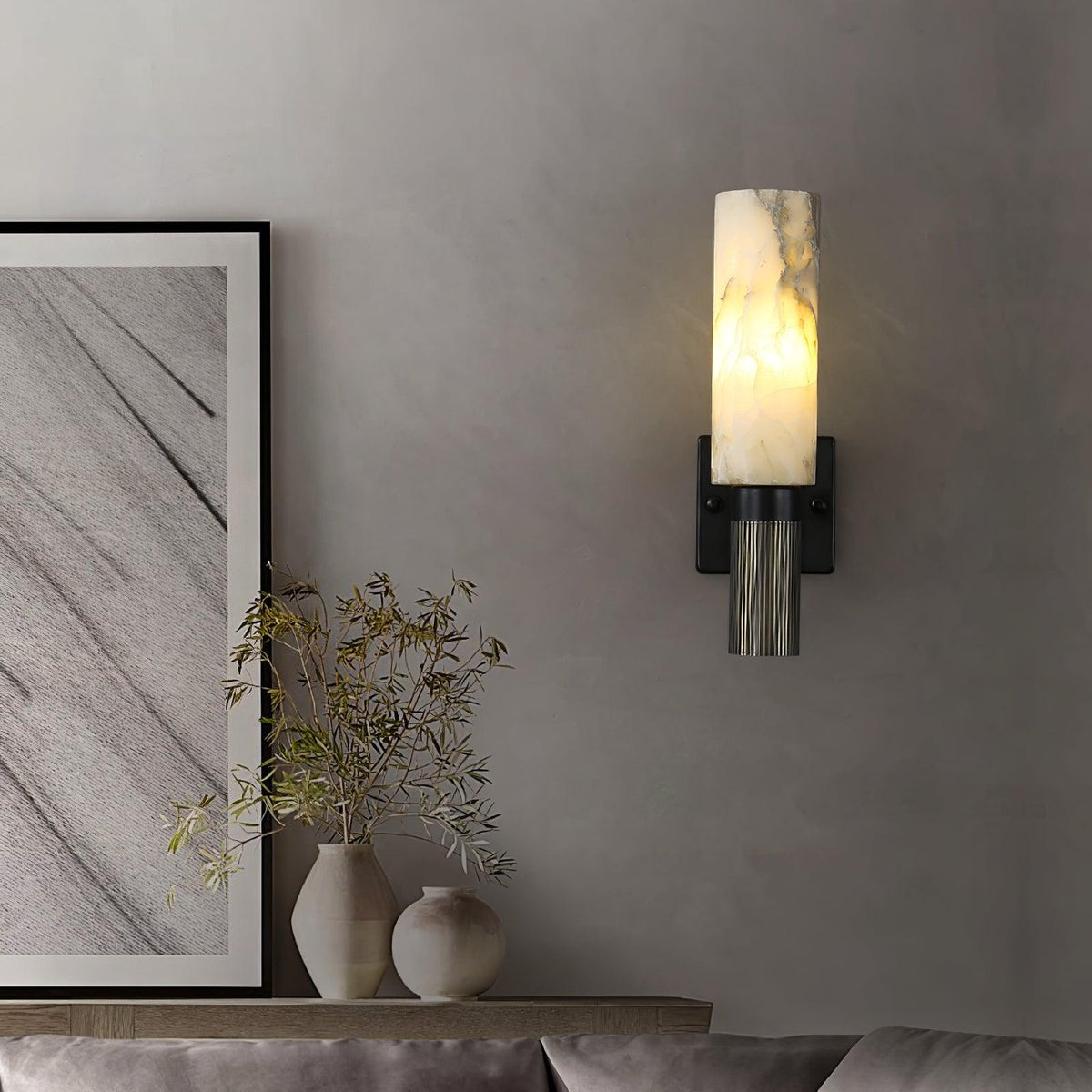 Aveninette wandlamp in albast