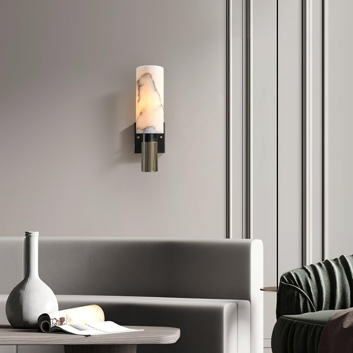 Aveninette wandlamp in albast