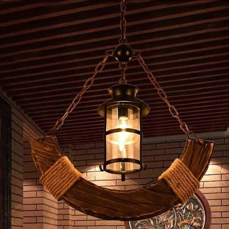 Austin Decoratief LED Hanglampen Hout Bruin Woonkamer/Eetkamer