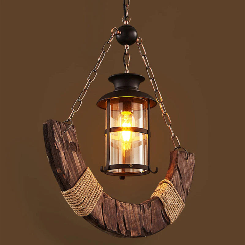 Austin Decoratief LED Hanglampen Hout Bruin Woonkamer/Eetkamer