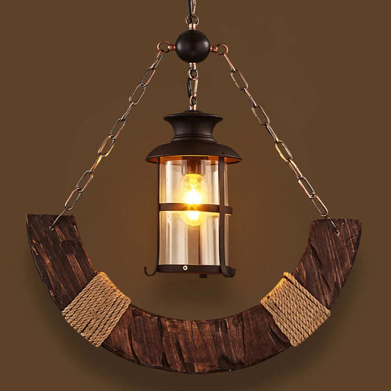 Austin Decoratief LED Hanglampen Hout Bruin Woonkamer/Eetkamer