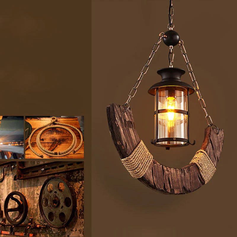 Austin Decoratief LED Hanglampen Hout Bruin Woonkamer/Eetkamer