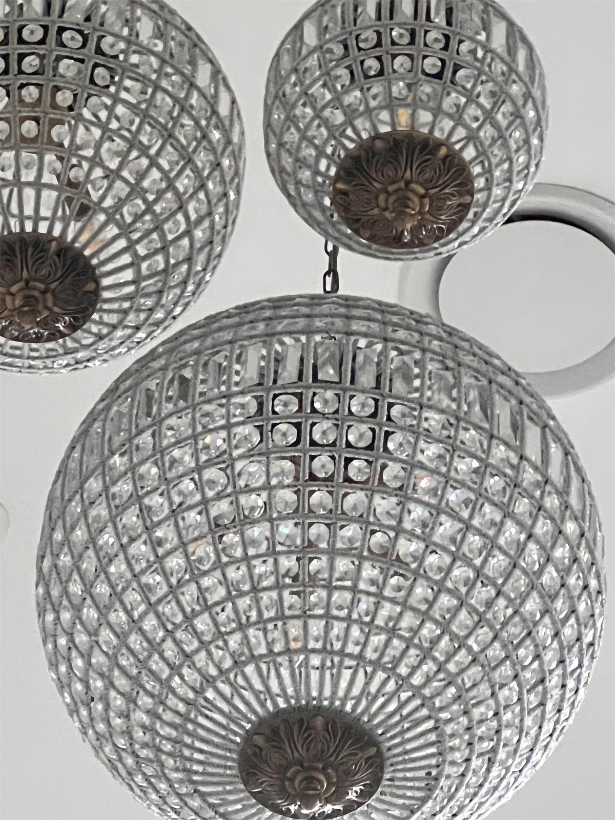Elyinissa Kroonluchter Goud bollen Kristal Vintage