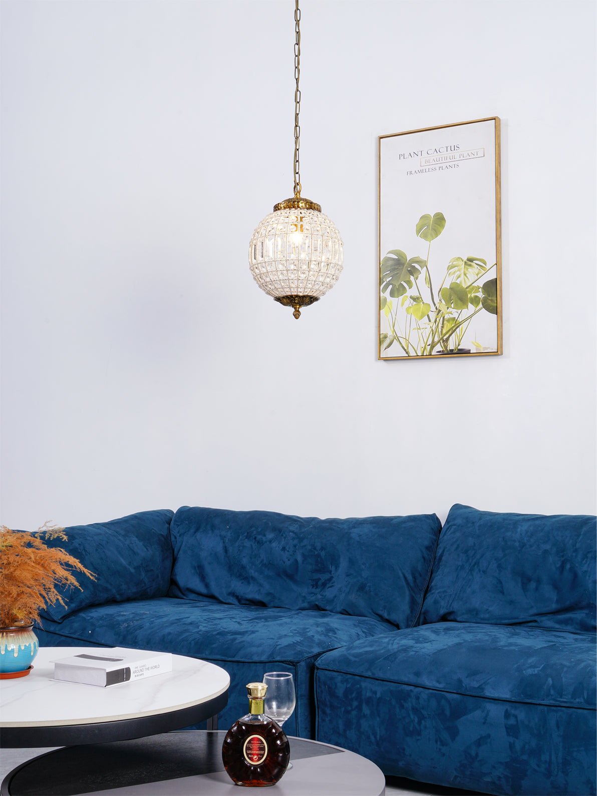 Elyinissa Kroonluchter Goud bollen Kristal Vintage