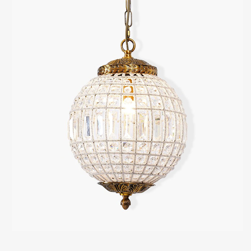 Elyinissa Kroonluchter Goud bollen Kristal Vintage