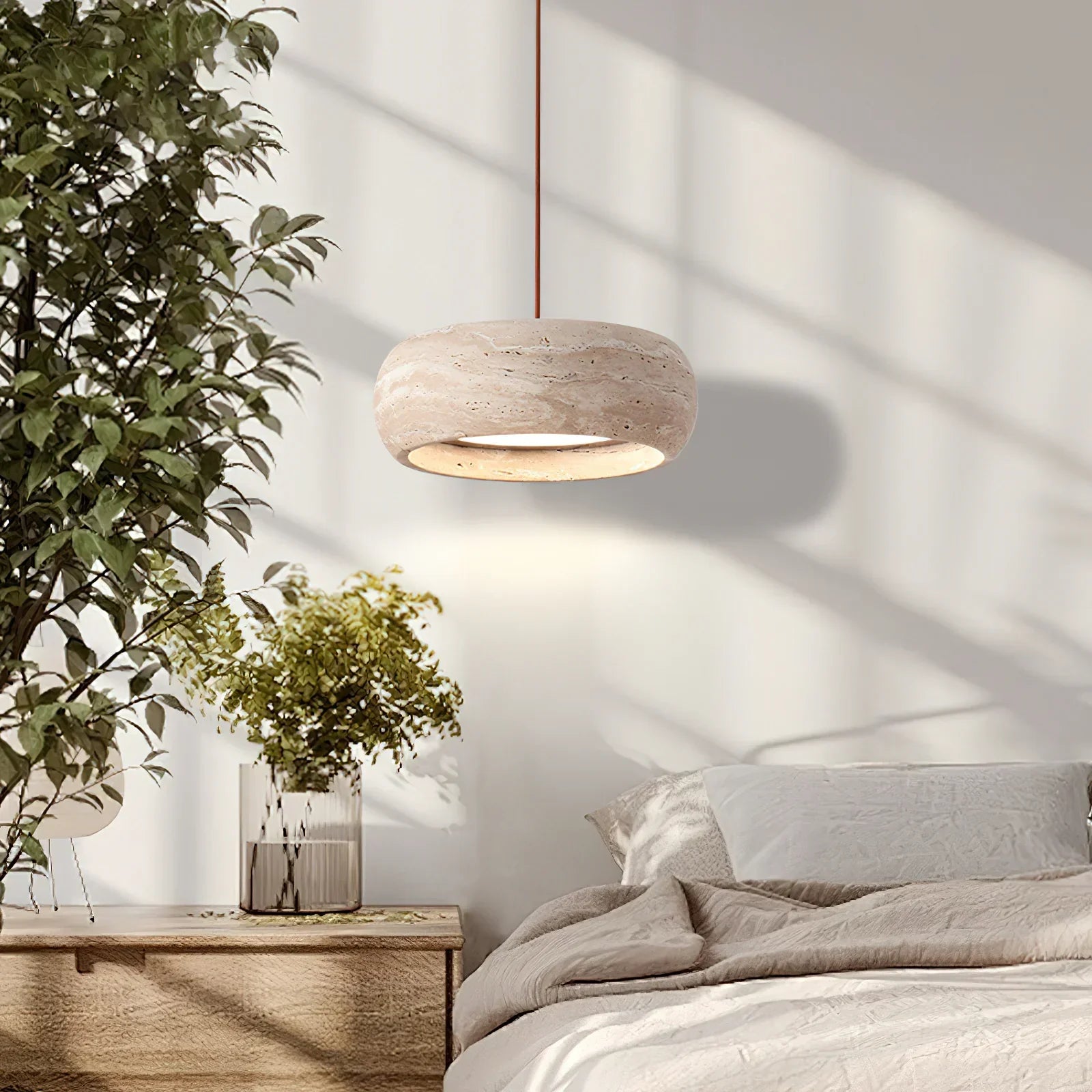 Ozawa Modern Ronde Cement Hanglampen Lampenkap Slaapkamer Eetkamer