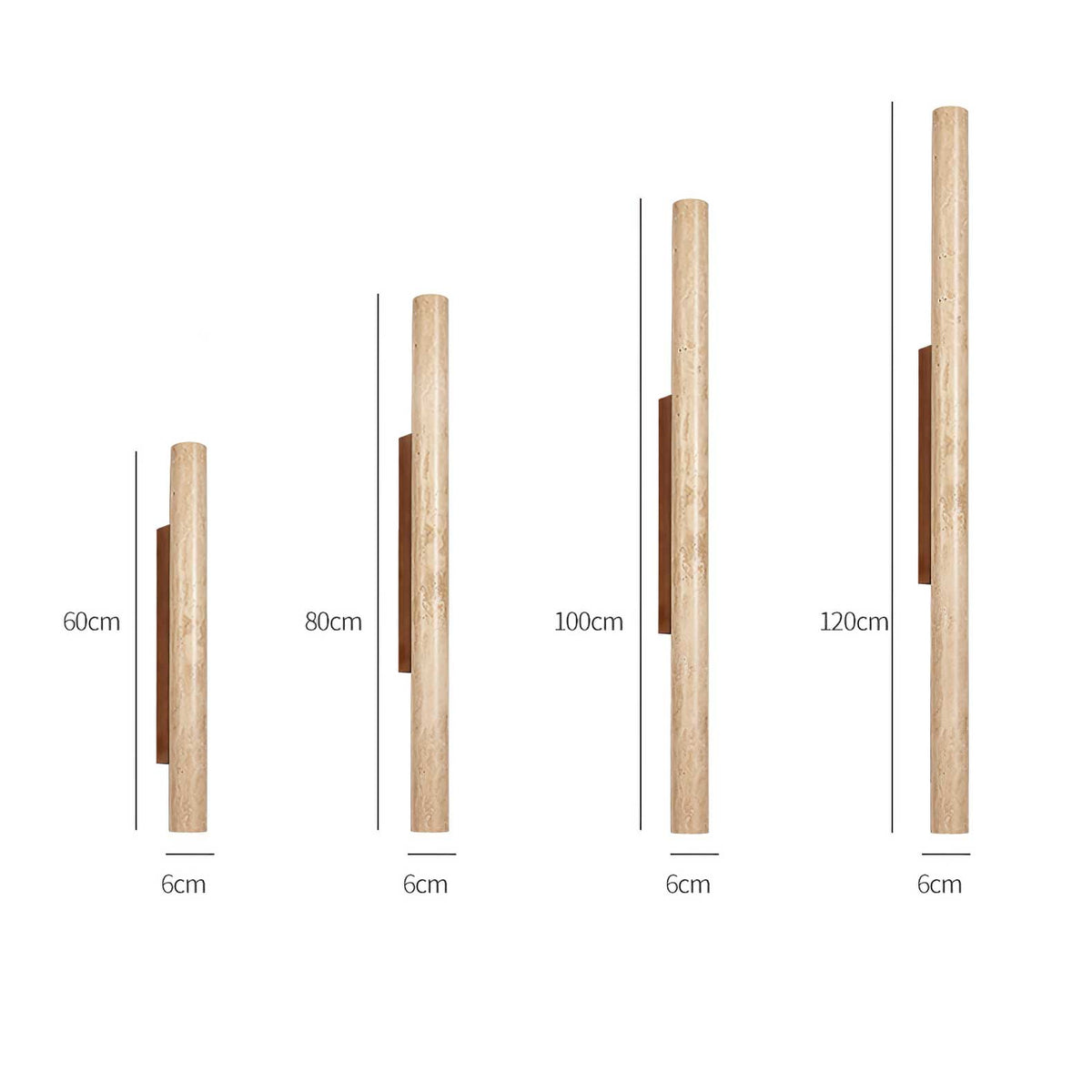 Noriira Minimalistische wandlamp van travertin