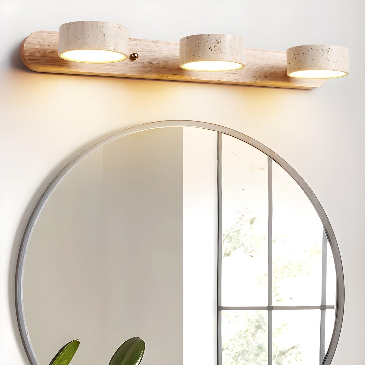 Voloreth minimalistisch travertin wandlamp