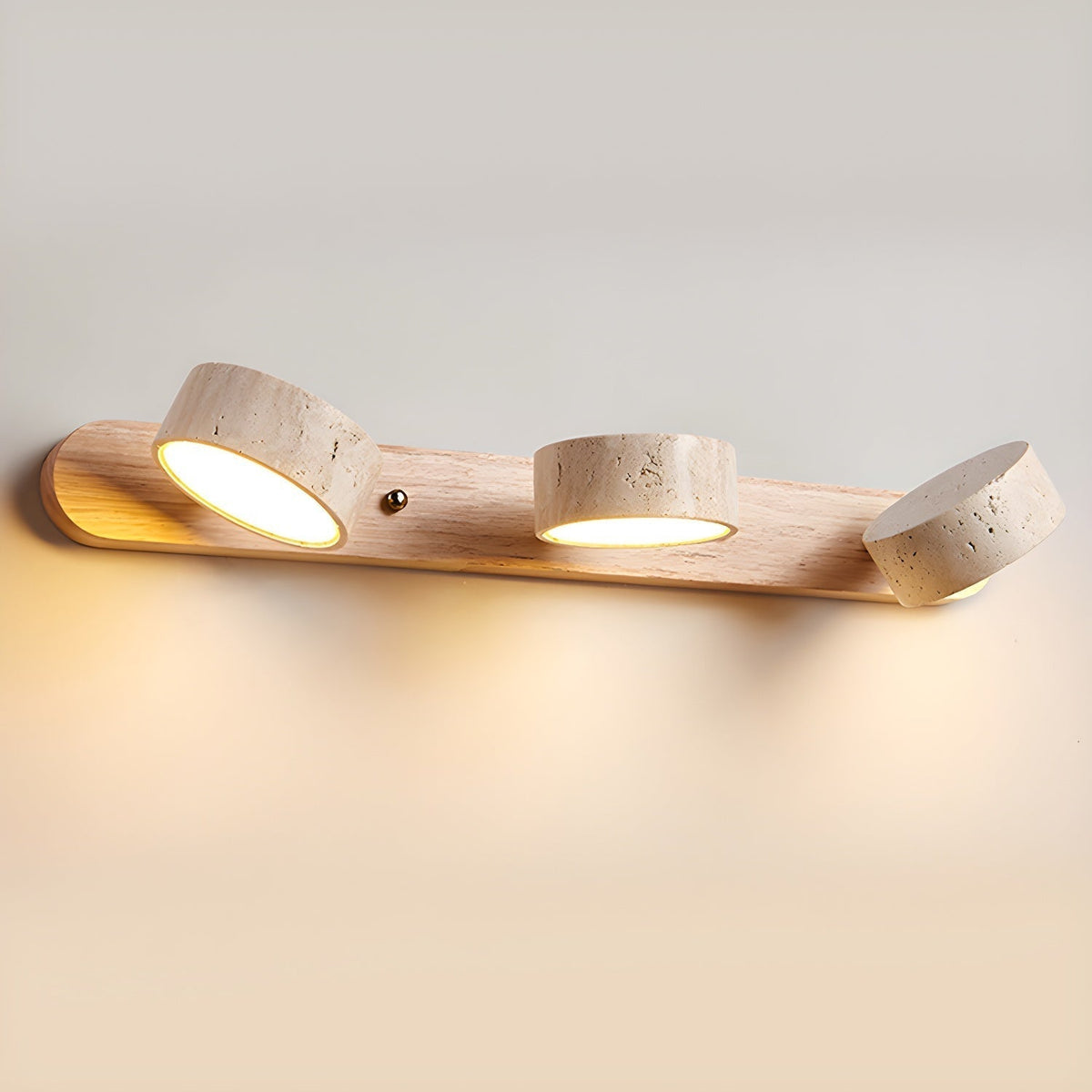 Voloreth minimalistisch travertin wandlamp