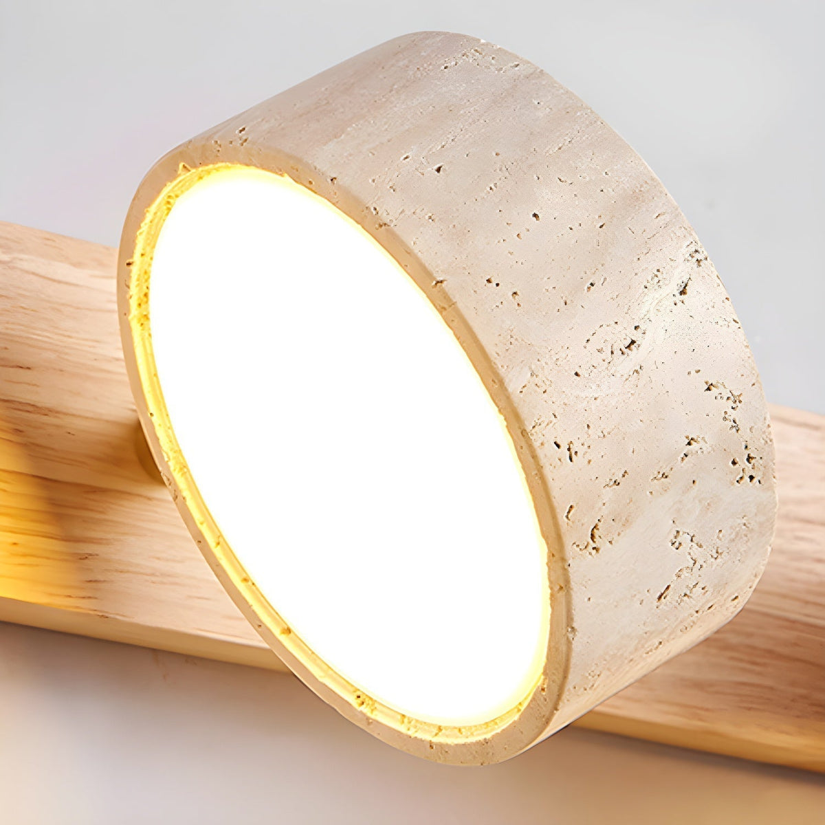 Voloreth minimalistisch travertin wandlamp