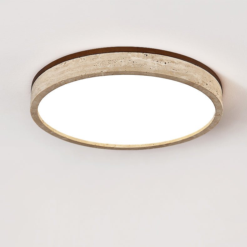 Xoan Glowly travertin Halo Ronde plafondlamp