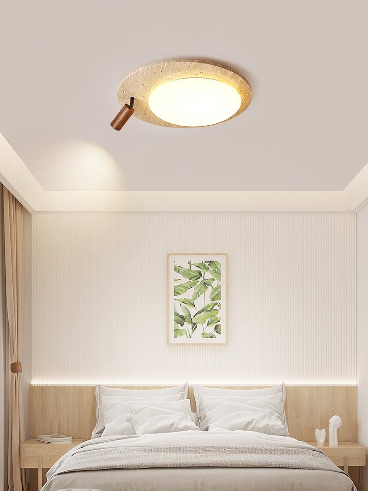 Nivorne travertin Ovale Knop plafondlamp