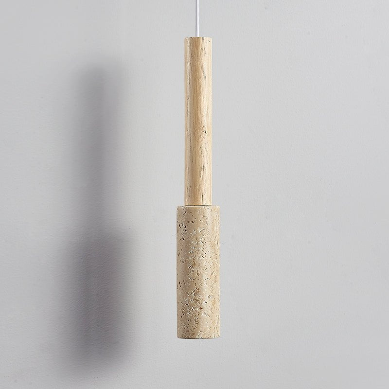 Mercer hanglamp met geel travertinstok