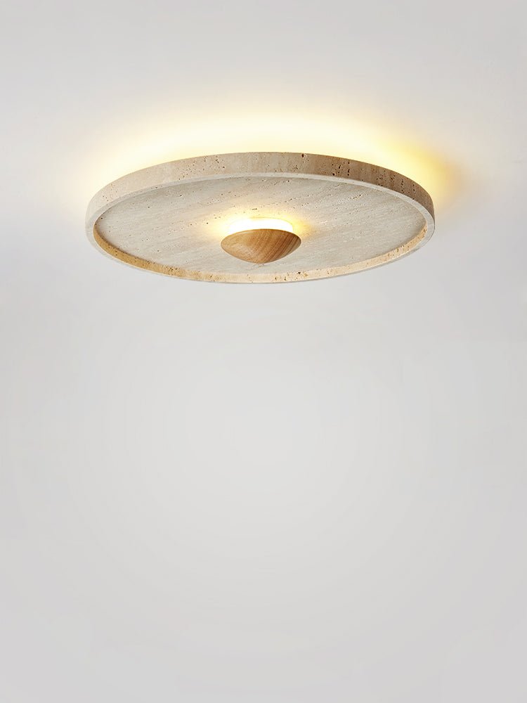 Gino Geel Travertin Halo Plafondlamp Wandlamp