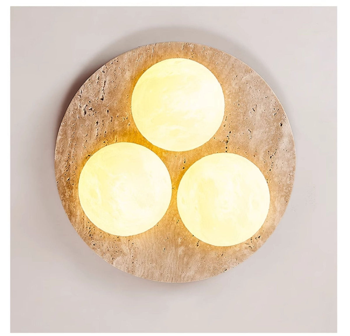Trio travertin plafondlamp