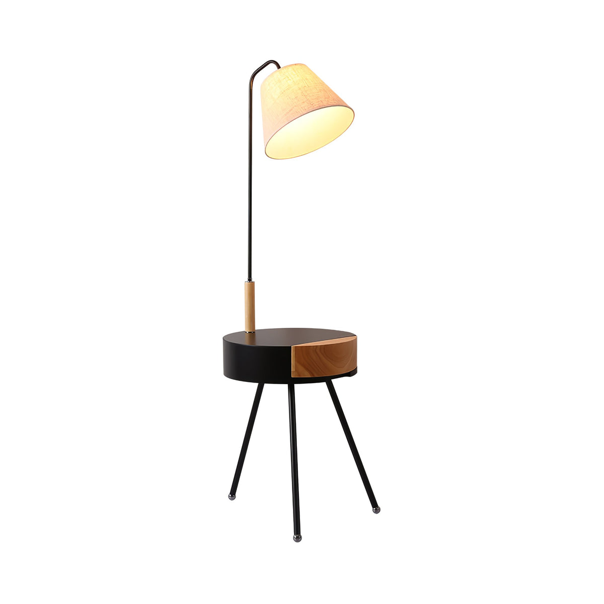 Lumo driepoot vloerlamp van linnen