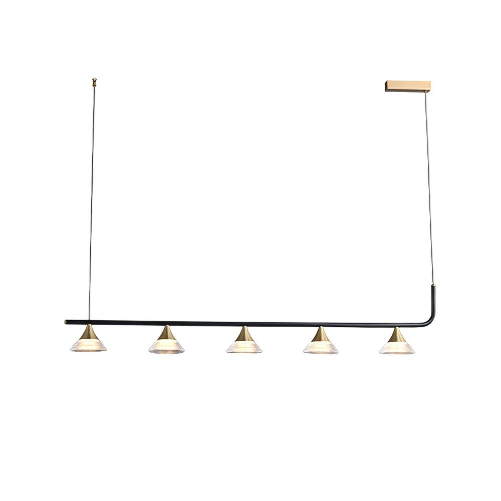 Auranielle Mid-Century Moderne hanglamp van messing