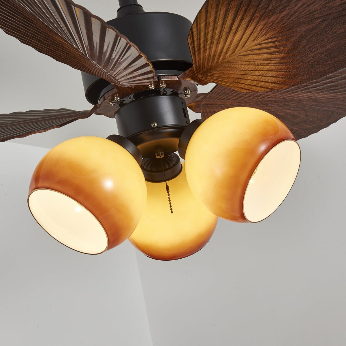 Rinaleria Vintage hout Plafondventilator met verlichting