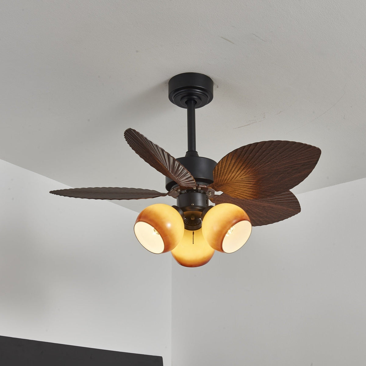 Rinaleria Vintage hout Plafondventilator met verlichting