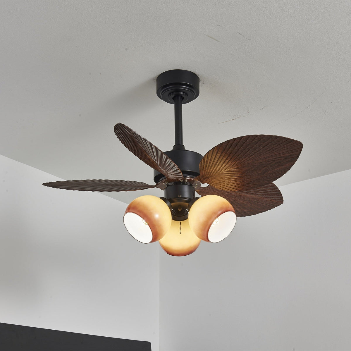Rinaleria Vintage hout Plafondventilator met verlichting