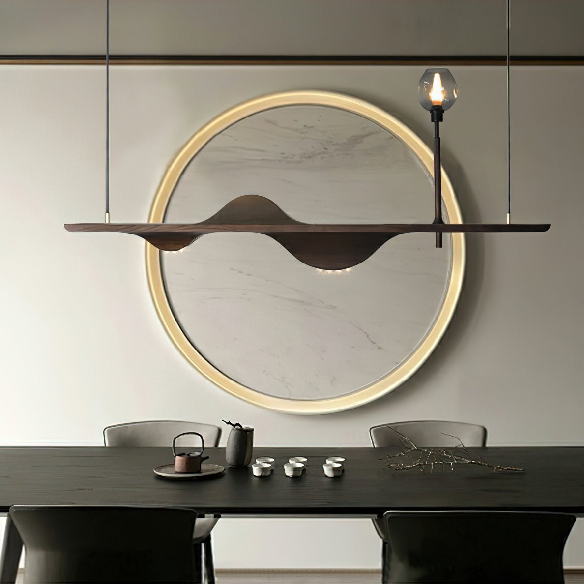 Cushais Wave hout hanglamp