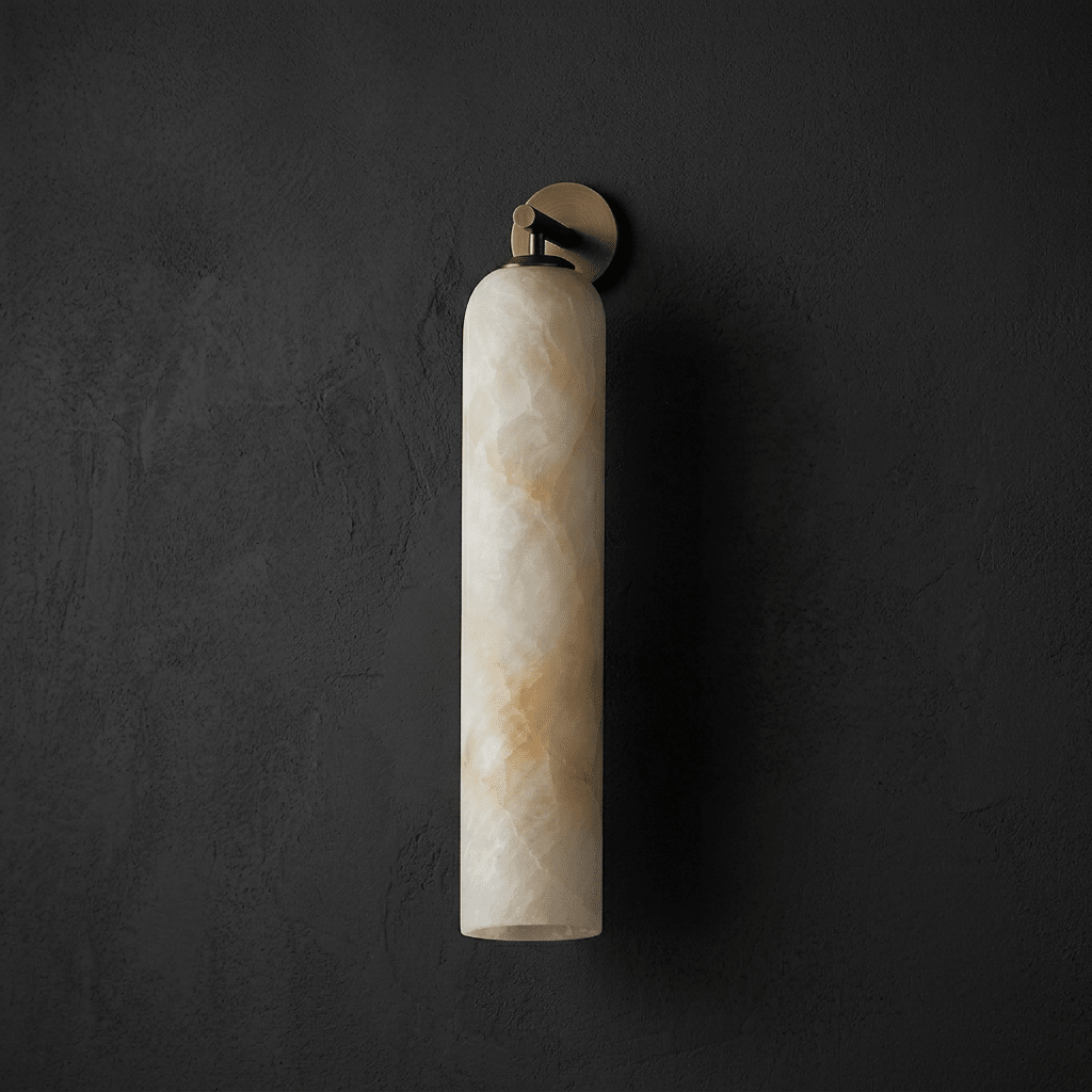 Tube wandlamp van Albast