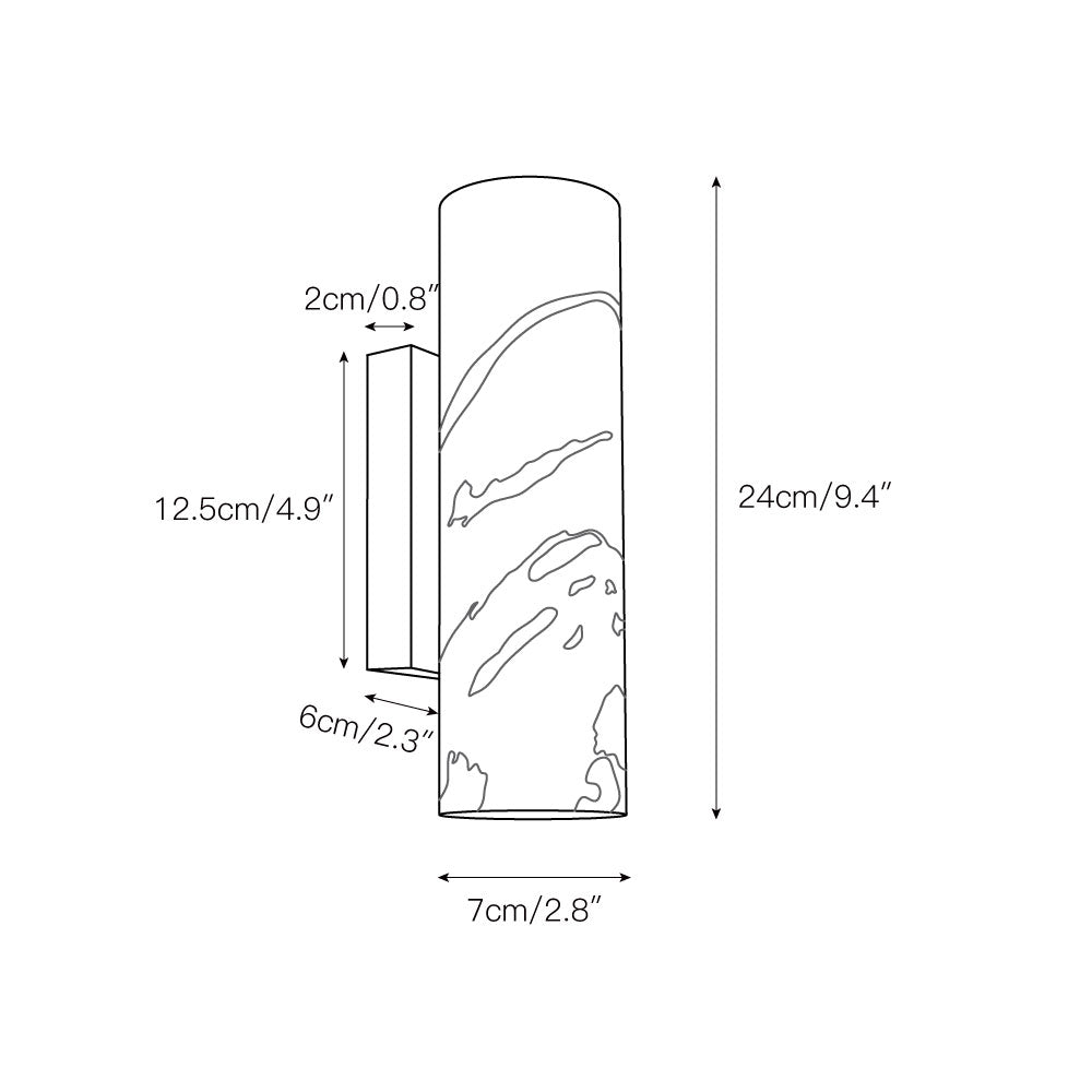 Tubular wandlamp