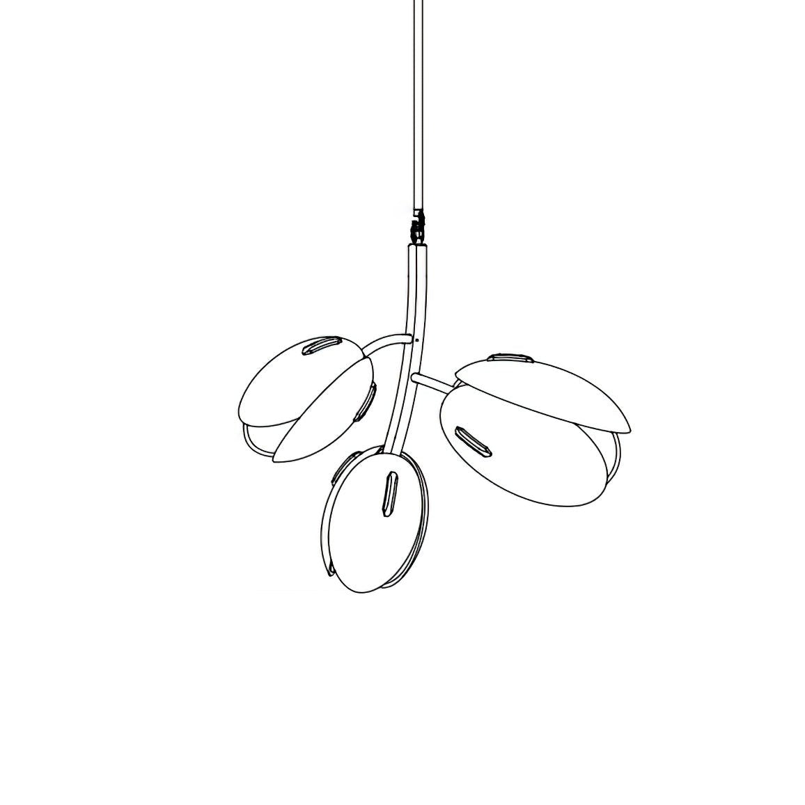Blossom Moderne kroonluchter van glas