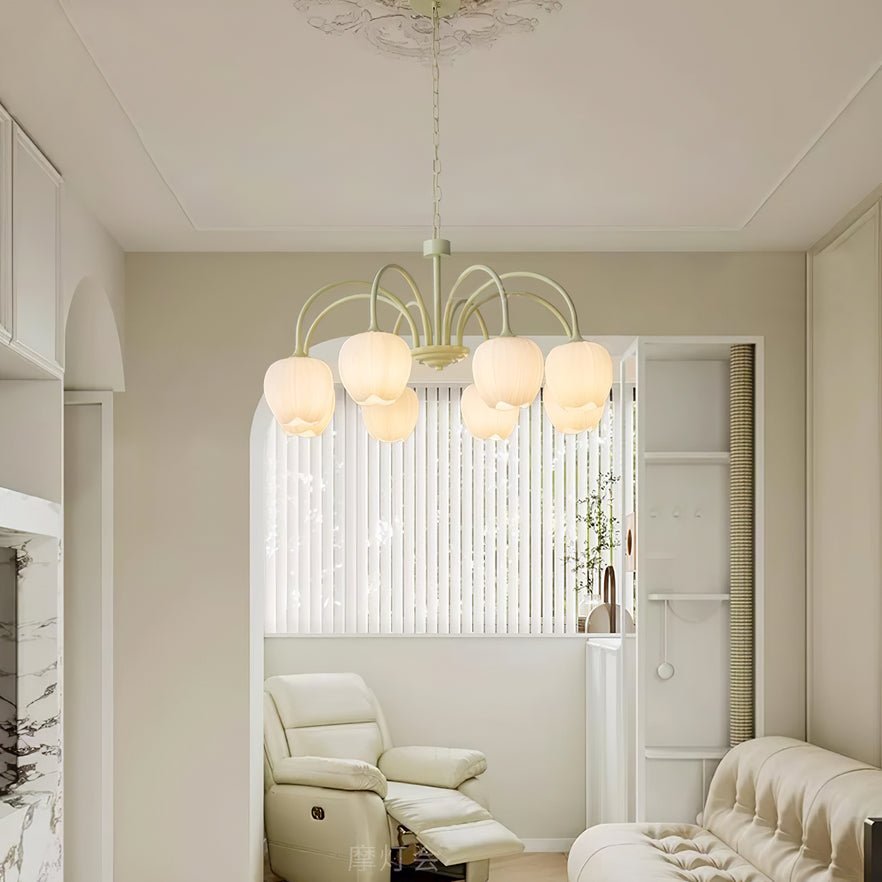 Eiraine kroonluchter Tulip Matcha glas