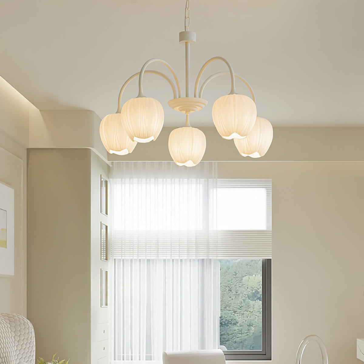 Eiraine kroonluchter Tulip Matcha glas