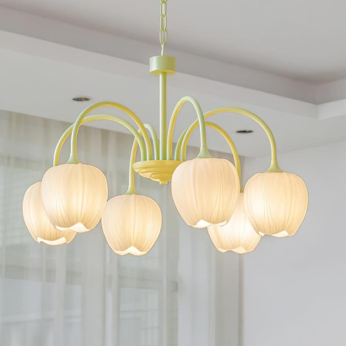 Eiraine kroonluchter Tulip Matcha glas