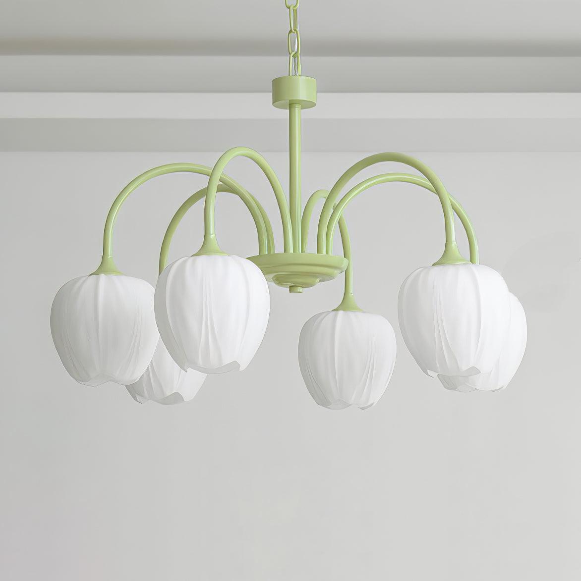 Eiraine kroonluchter Tulip Matcha glas