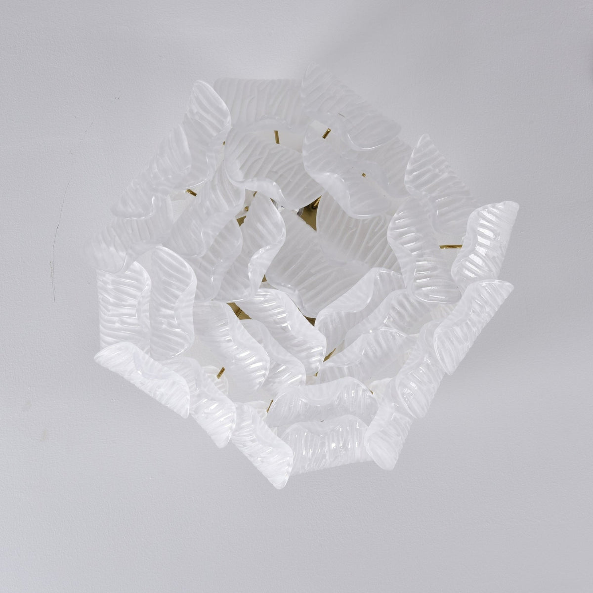 Liorivina plafondlamp Murano bloemblaadjes handgemaakte glas vlakke plafondlamp