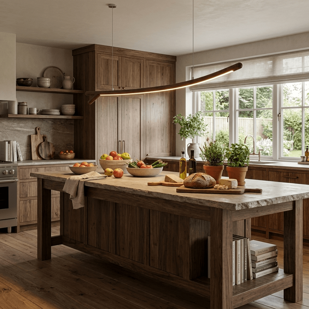 Sylorina hanglamp van walnoothout