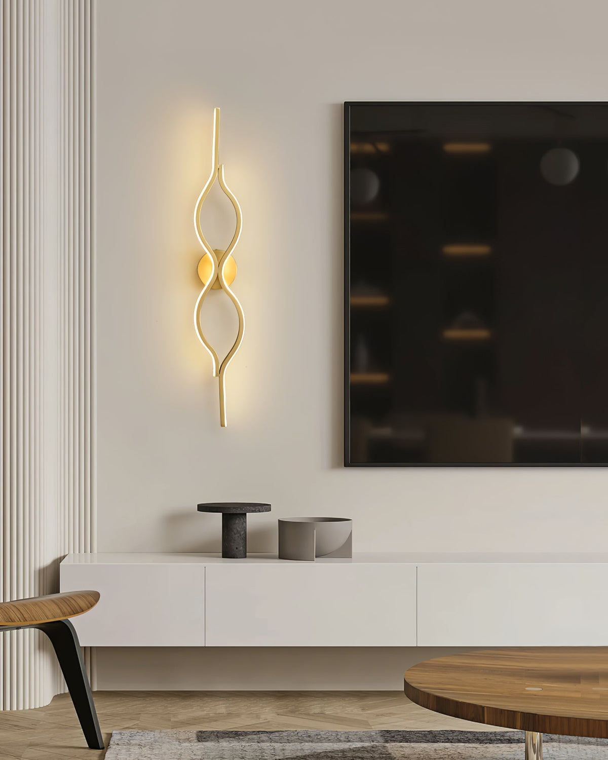 Myvenen klassieke Twist wandlamp van messing