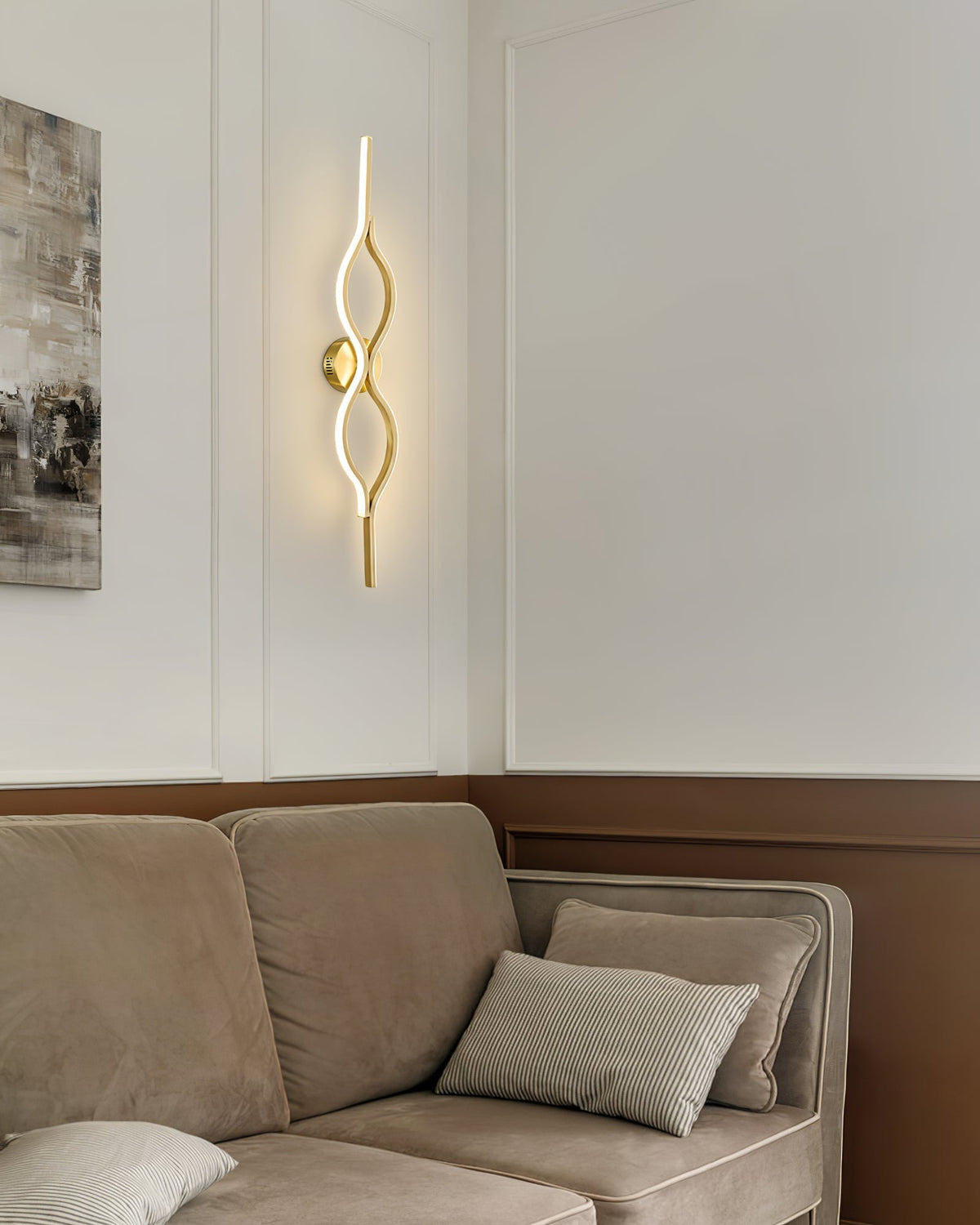 Myvenen klassieke Twist wandlamp van messing
