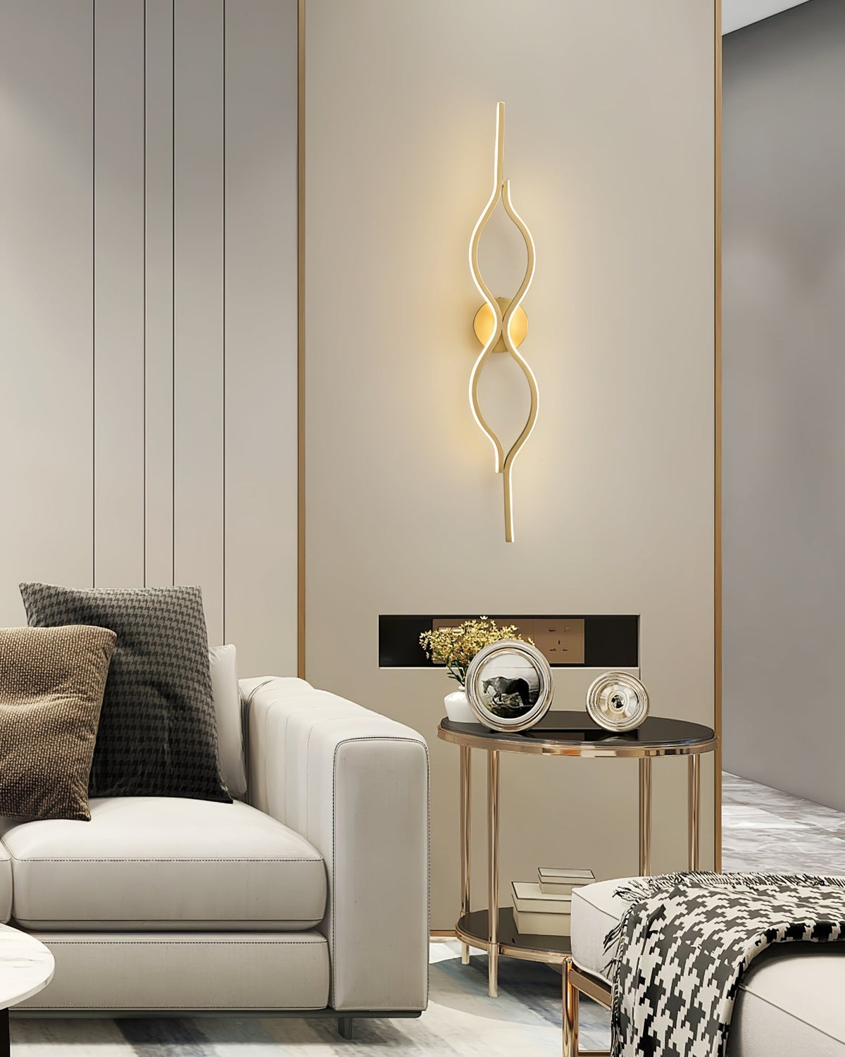 Myvenen klassieke Twist wandlamp van messing