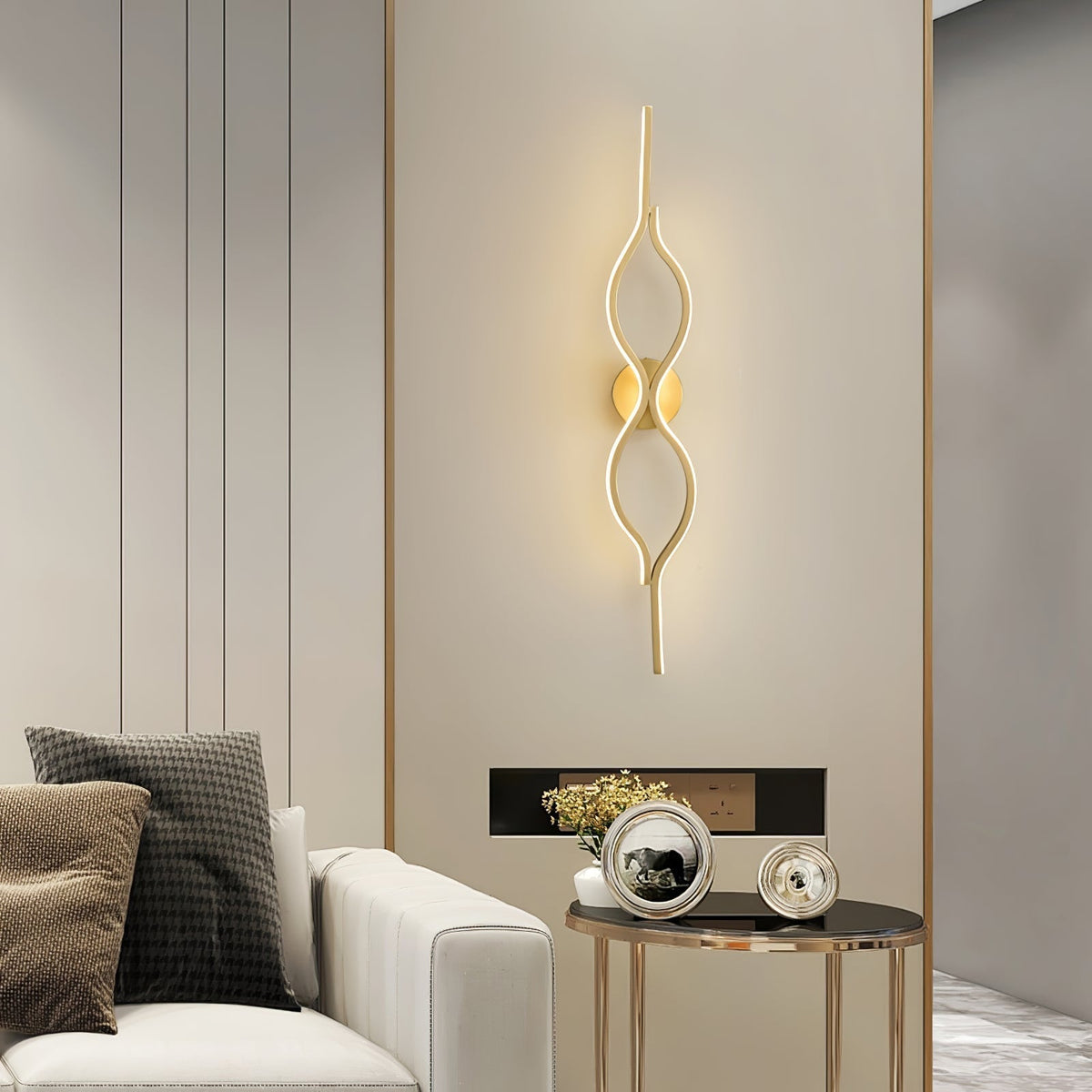 Myvenen klassieke Twist wandlamp van messing