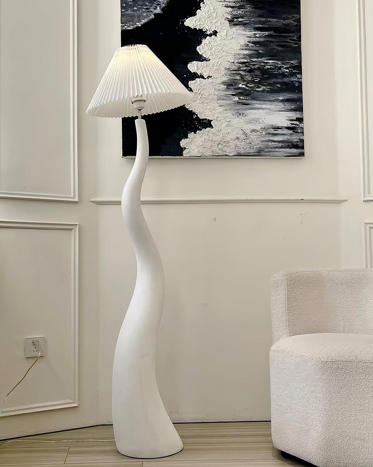 Bexyn vloerlamp van hars en stof